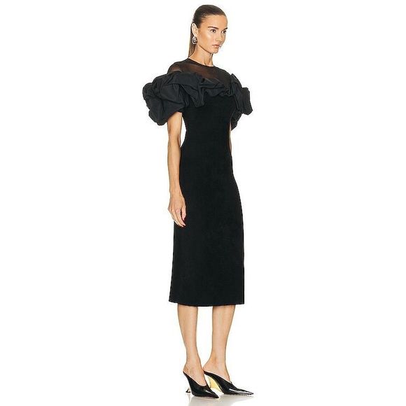 ALEXANDER MCQUEEN Balloon sleeves maxi dress - Picture 2 of 13